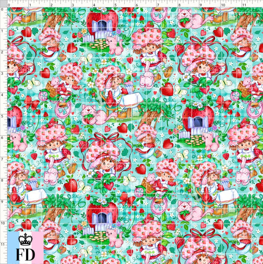 PREORDER - Short-Berry Friends - Strawberry - Teal - SMALL SCALE