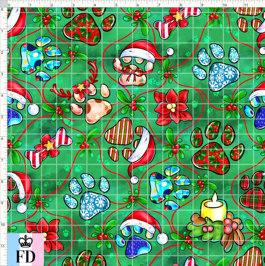 PREORDER - Christmas Wackadoo! - Xmas Paws - Green - REGULAR SCALE