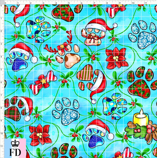 PREORDER - Christmas Wackadoo! - Xmas Paws - Light Blue - REGULAR SCALE