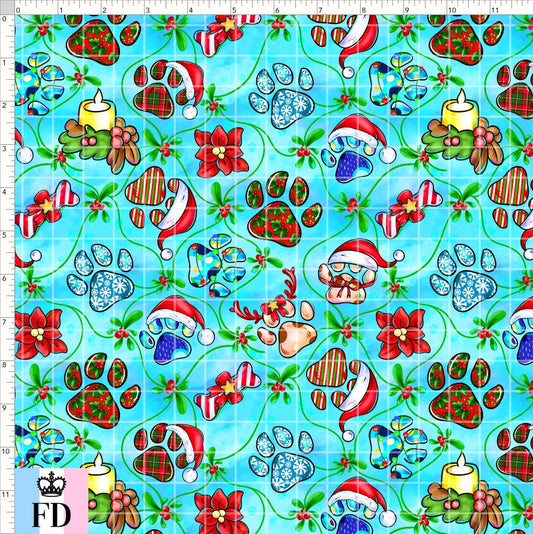 PREORDER - Christmas Wackadoo! - Xmas Paws - Light Blue - SMALL SCALE