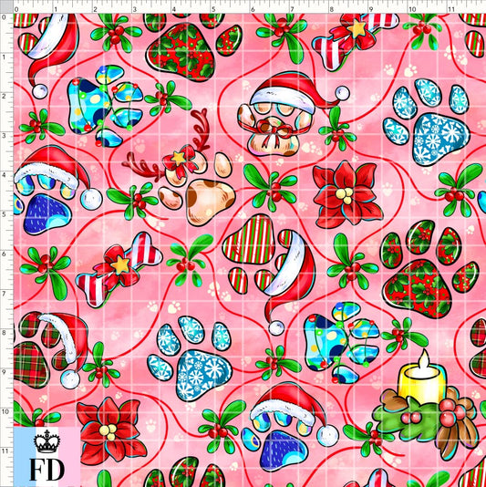 PREORDER - Christmas Wackadoo! - Xmas Paws - Peach Pink - REGULAR SCALE