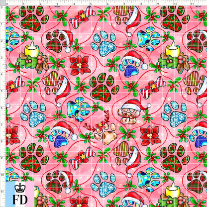 PREORDER - Christmas Wackadoo! - Xmas Paws - Peach Pink - SMALL SCALE