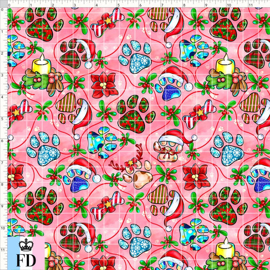 PREORDER - Christmas Wackadoo! - Xmas Paws - Peach Pink - SMALL SCALE