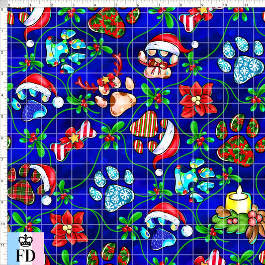 PREORDER - Christmas Wackadoo! - Xmas Paws - Blue - REGULAR SCALE